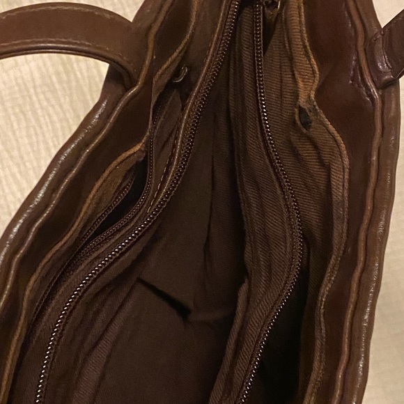 NINE WEST Woven Brown Leather Purse - Picture 5 of 5